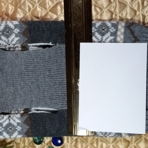 🐶 Simply Dog Sweater WOOF Gray White Tan Brown Knit Pet Outfit Size Medium - Picture 4 of 8